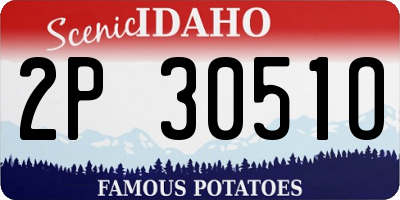 ID license plate 2P3051O