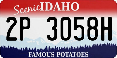 ID license plate 2P3058H