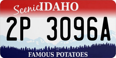 ID license plate 2P3096A