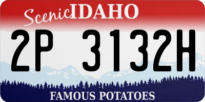 ID license plate 2P3132H