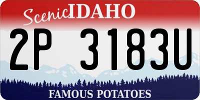 ID license plate 2P3183U
