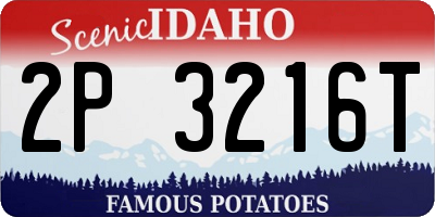 ID license plate 2P3216T