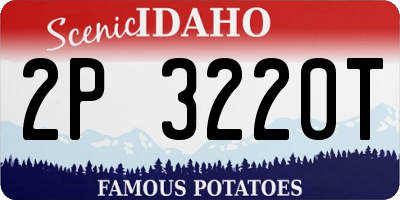 ID license plate 2P3220T