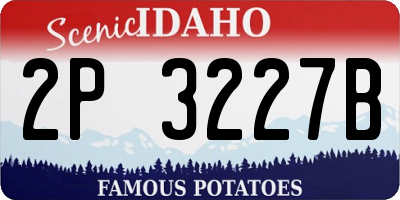 ID license plate 2P3227B