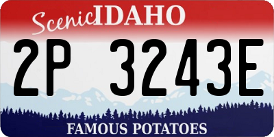 ID license plate 2P3243E