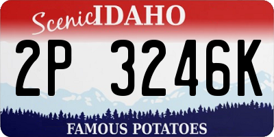 ID license plate 2P3246K