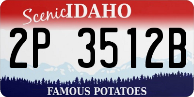 ID license plate 2P3512B