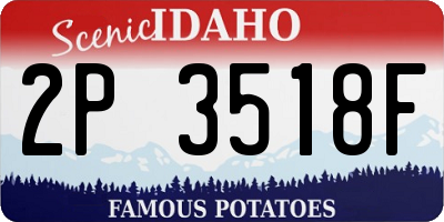ID license plate 2P3518F