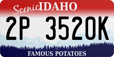 ID license plate 2P3520K
