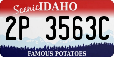 ID license plate 2P3563C