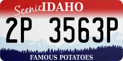 ID license plate 2P3563P