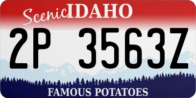ID license plate 2P3563Z