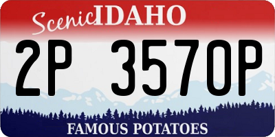 ID license plate 2P3570P