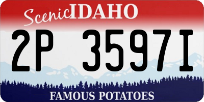 ID license plate 2P3597I