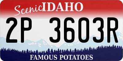 ID license plate 2P3603R