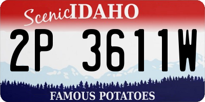 ID license plate 2P3611W