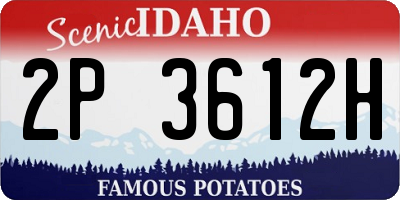 ID license plate 2P3612H