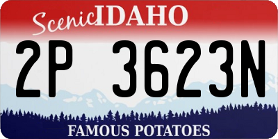 ID license plate 2P3623N