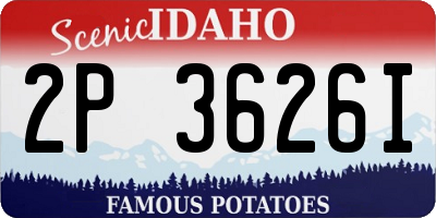 ID license plate 2P3626I