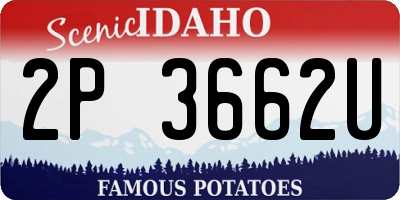 ID license plate 2P3662U