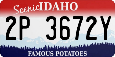 ID license plate 2P3672Y