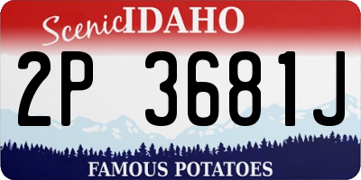 ID license plate 2P3681J