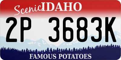 ID license plate 2P3683K