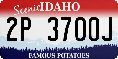 ID license plate 2P3700J