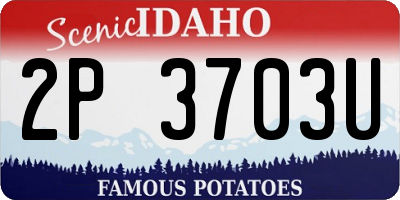 ID license plate 2P3703U