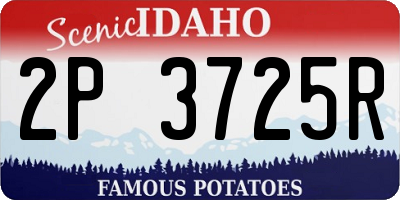 ID license plate 2P3725R