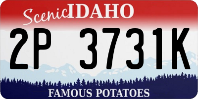 ID license plate 2P3731K