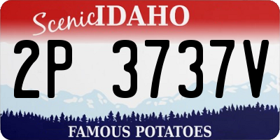 ID license plate 2P3737V