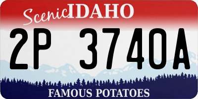 ID license plate 2P3740A