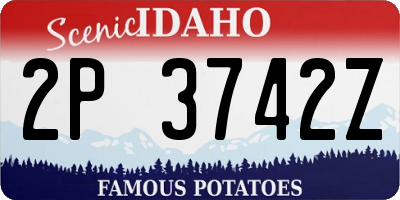 ID license plate 2P3742Z