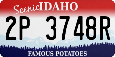 ID license plate 2P3748R