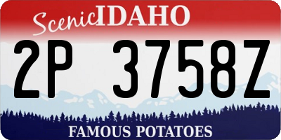 ID license plate 2P3758Z