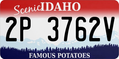 ID license plate 2P3762V