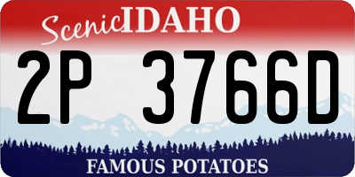 ID license plate 2P3766D