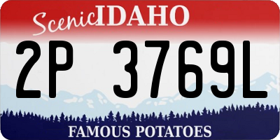 ID license plate 2P3769L