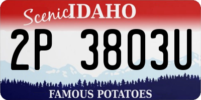 ID license plate 2P3803U