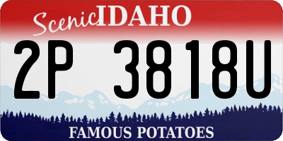 ID license plate 2P3818U
