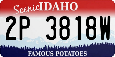 ID license plate 2P3818W
