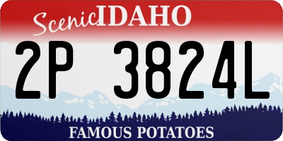 ID license plate 2P3824L