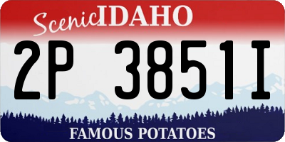 ID license plate 2P3851I