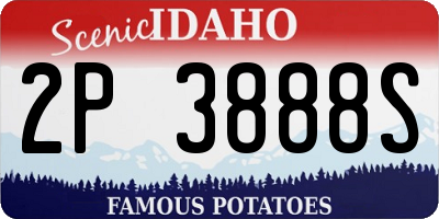 ID license plate 2P3888S