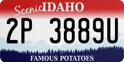 ID license plate 2P3889U