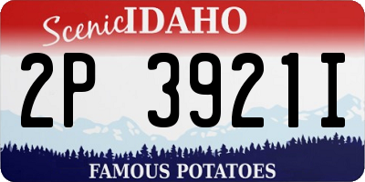 ID license plate 2P3921I