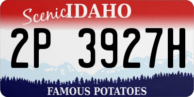 ID license plate 2P3927H
