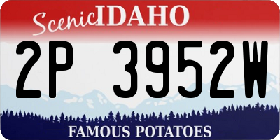 ID license plate 2P3952W