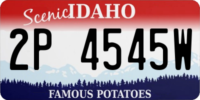 ID license plate 2P4545W